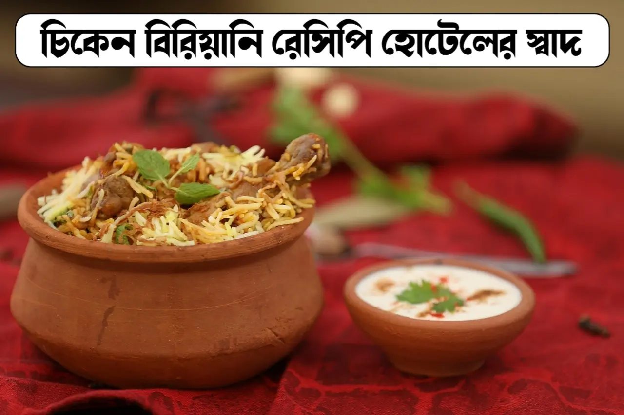 চিকেন বিরিয়ানি রেসিপি হোটেলের স্বাদ বাড়িতে বসেই chicken biryani recipe hotel test