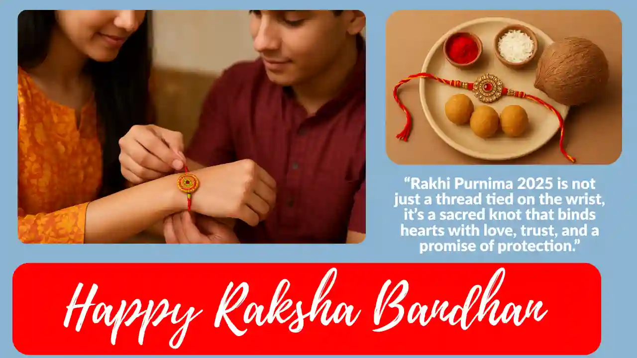 Happy Raksha Bandhan status image 2025