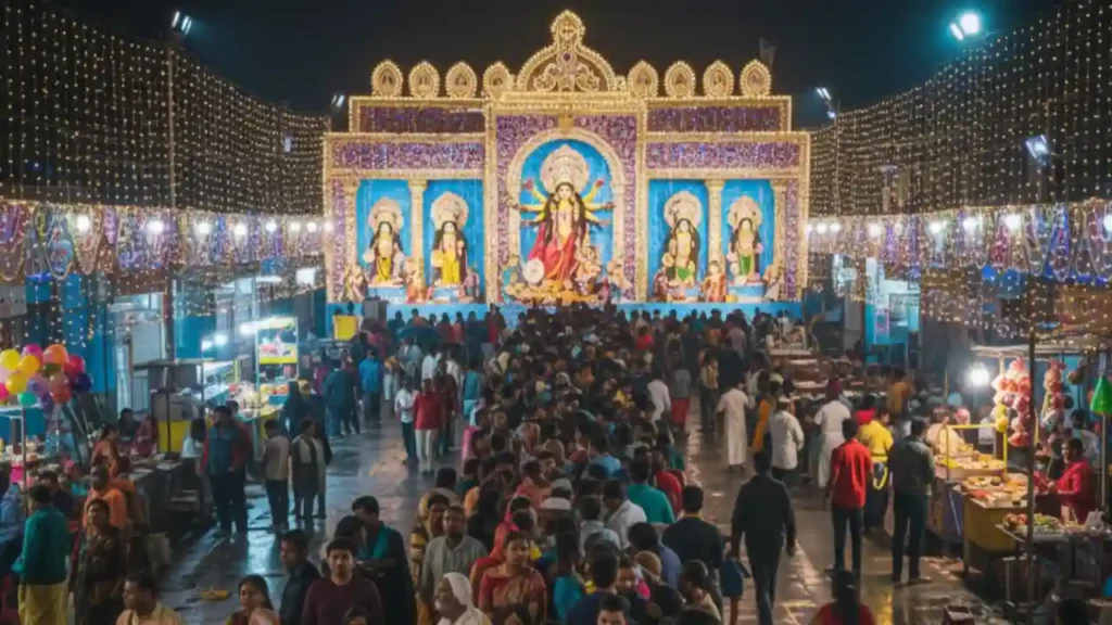 जमशेदपुर दुर्गापूजा 2025: पंडाल और भक्तों की भीड़