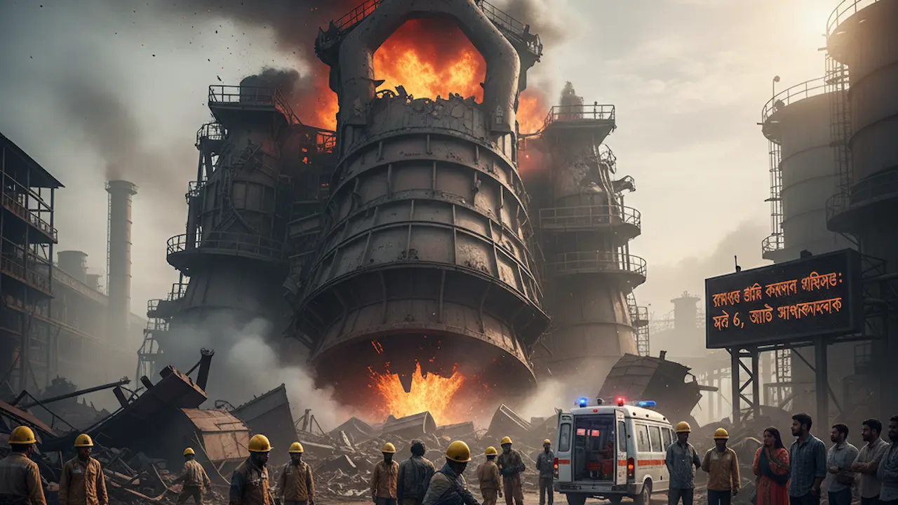 ছত্তিশগড় স্টিল কারখানা বিস্ফোরণ রায়গড়ে ফার্নেস ফেটে মৃত ৬ শ্রমিক, আহতদের অবস্থা আশঙ্কাজনক