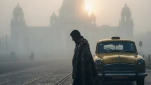 পশ্চিমবঙ্গের আবহাওয়ার খবর ও কলকাতার কনকনে শীতের দৃশ্য।