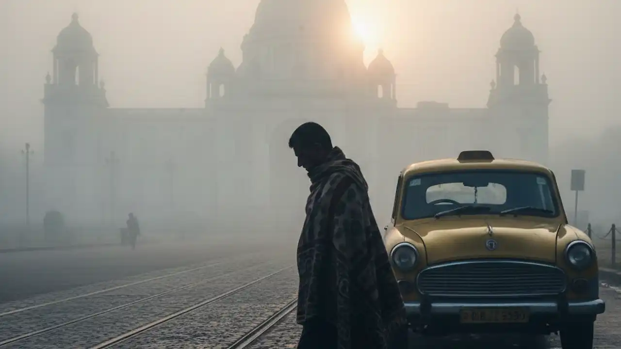 পশ্চিমবঙ্গের আবহাওয়ার খবর ও কলকাতার কনকনে শীতের দৃশ্য।