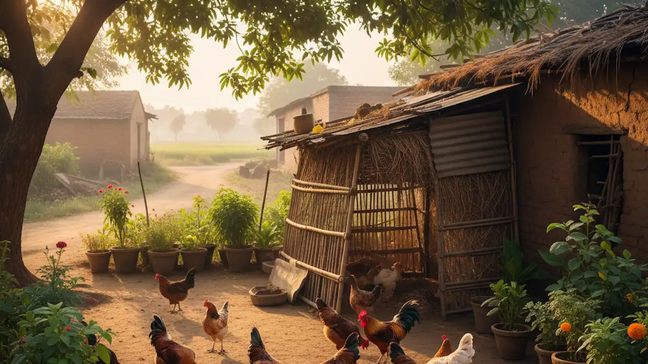 বাড়িতে মুরগি পালানোর পদ্ধতি ও অল্প খরচে লাভজনক poultry business আইডিয়া