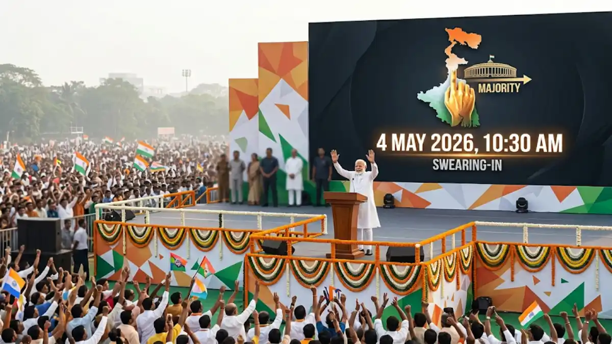 ​আসন্ন বিধানসভা নির্বাচনে বিপুল জয়ের দাবি এবং ৪ মে বিজেপির শপথ গ্রহণ অনুষ্ঠানে মোদী সংক্রান্ত মেগা ঘোষণা