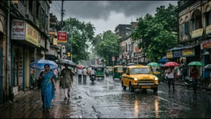 পশ্চিমবঙ্গে বৃষ্টিপাত ঘূর্ণাবর্তের জেরে আবহাওয়ার ভোলবদল ও ভারী বৃষ্টির পূর্বাভাস